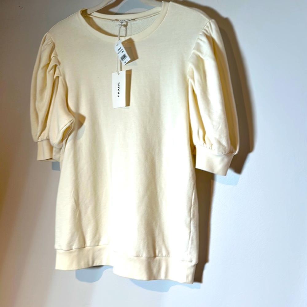 Frame puffy sleeve tee/sweatshirt L